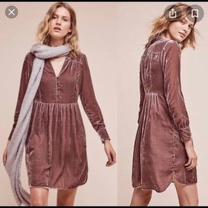 NWOT Anthropologie velvet dress